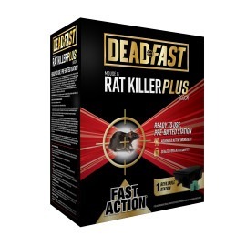 Deadfast Mouse & Rat Plus Blocks Bait Station front of pack