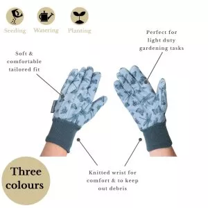 Jersey Cotton Gloves Triple Pack - Kent & Stowe - Garden Health