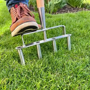 Stainless steel shop lawn aerator